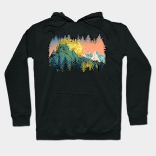 Snow in the golden mountains Hoodie